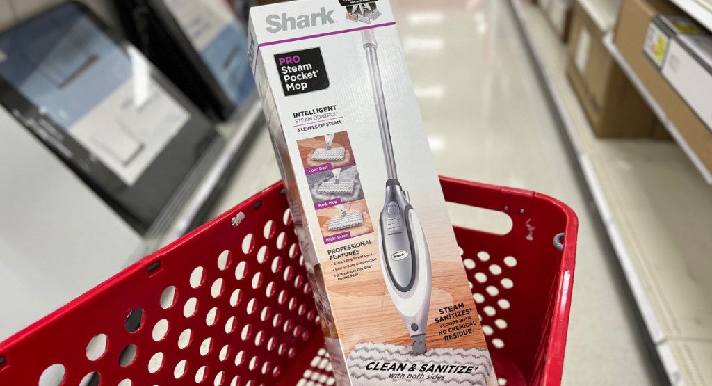 Shark Professional Steam Pocket Mop inside target cart