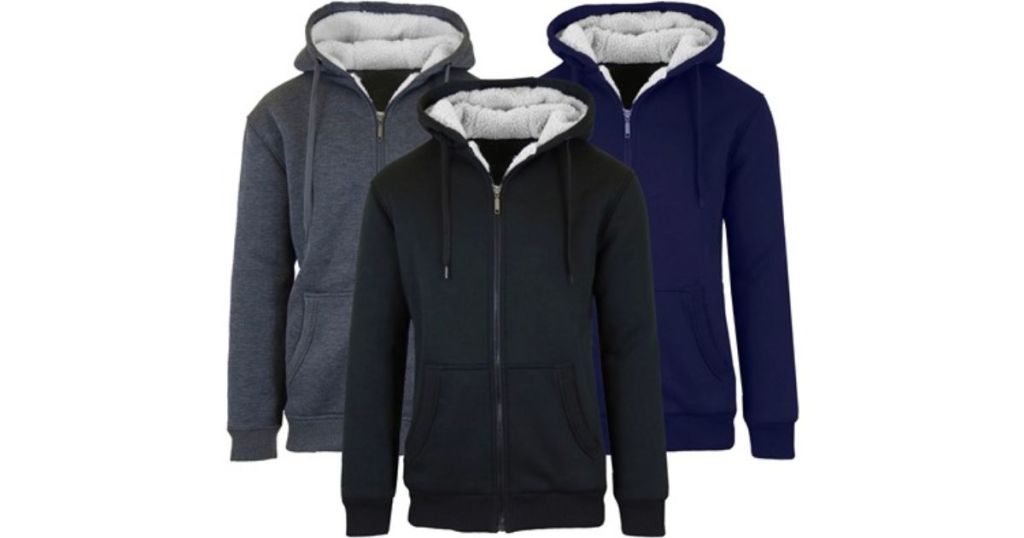 Sherpa fleece lined hoodies