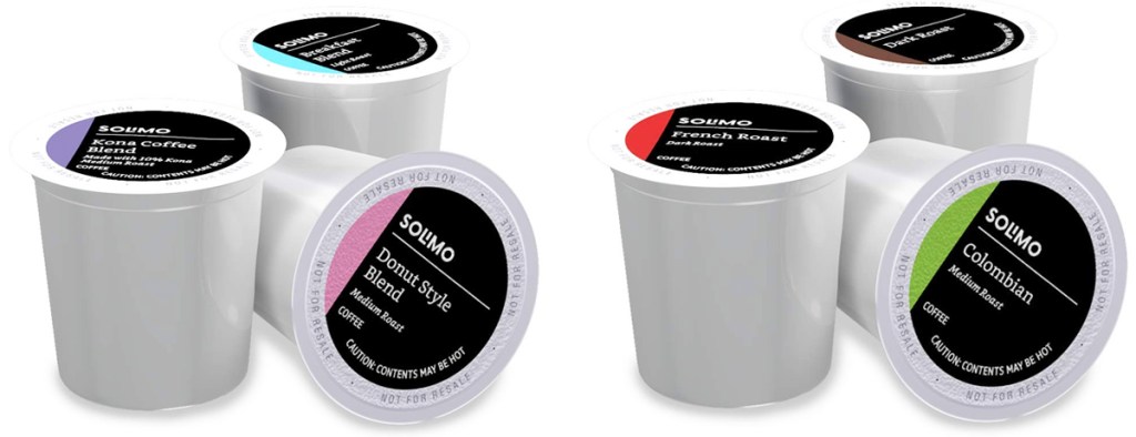 two sets of Solimo K-Cup pods