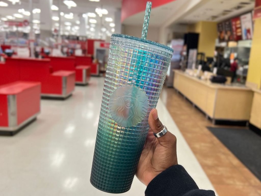 Starbucks Turquoise Ombre Studded Tumbler