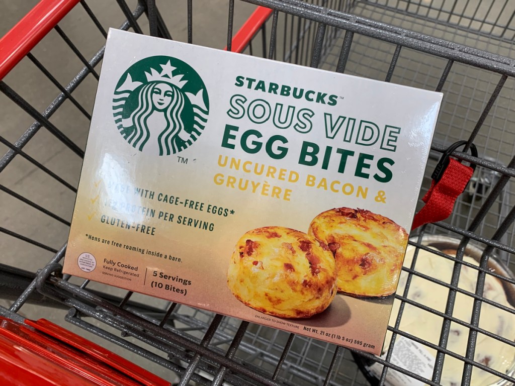 Starbucks Egg Bites in Costco cart