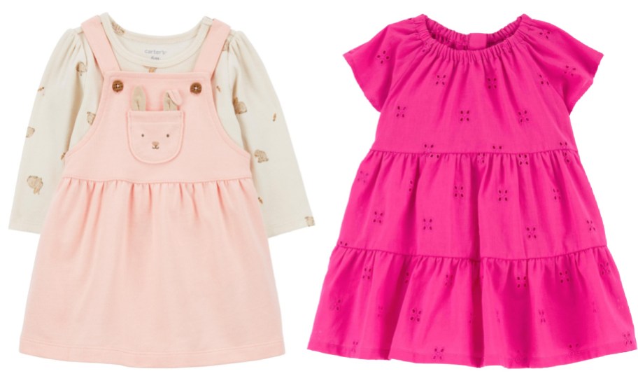 Stock image of carters girl easter dresses in pink