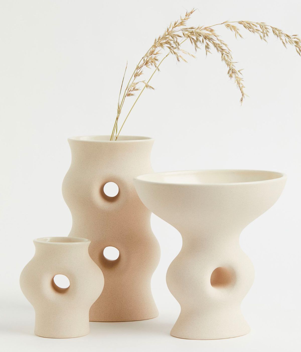 large natural colored Stoneware vase 