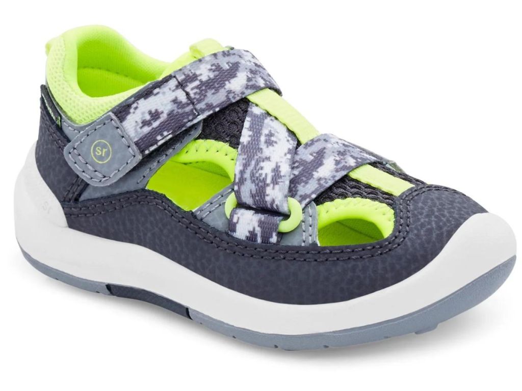 A green and gray sandal sneaker