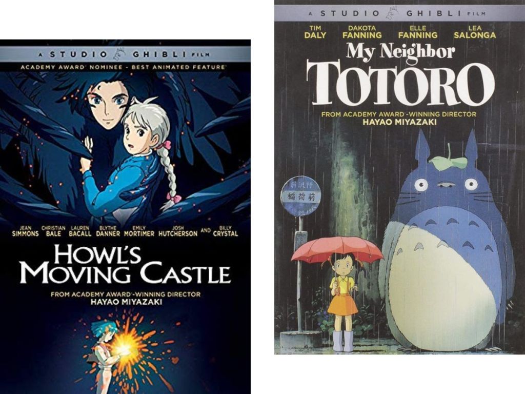 Studio Ghibli's Howl's Moving Castle and My Neighbor Totoro Movies