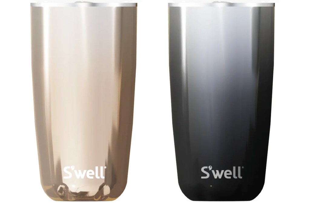 gold and black ombre tumblers