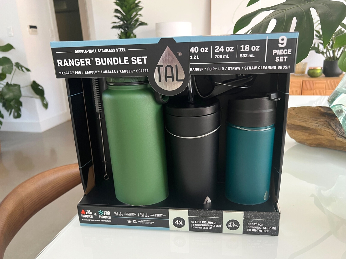 TAL Water Bottle Bundle $19.98 on Walmart.com | Includes TWO Tumblers & Coffee Cup!