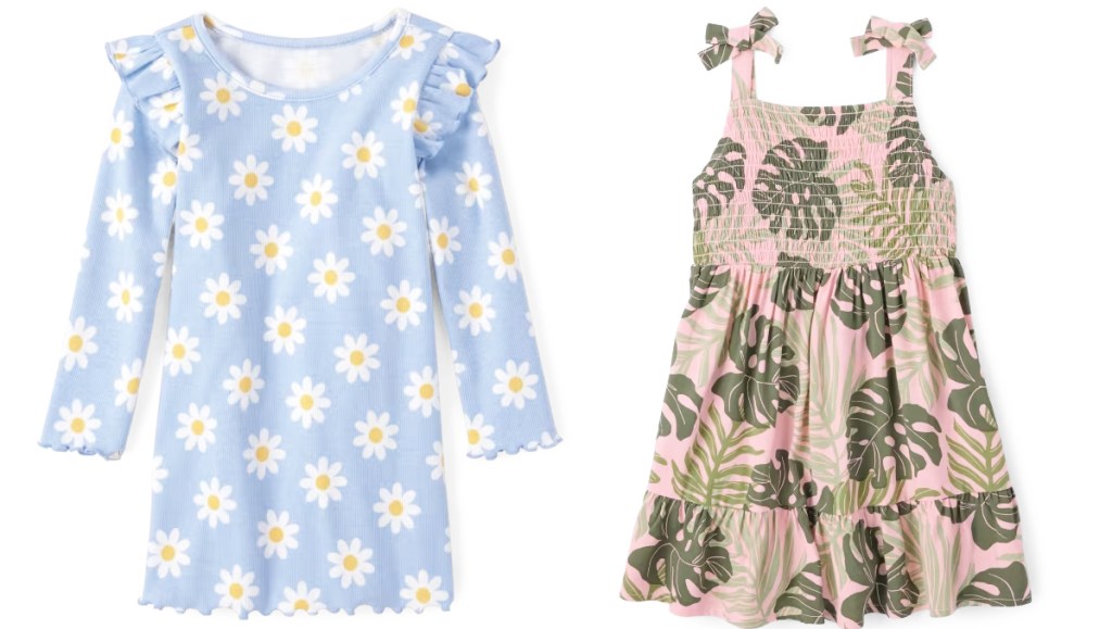 two floral print girls dresses