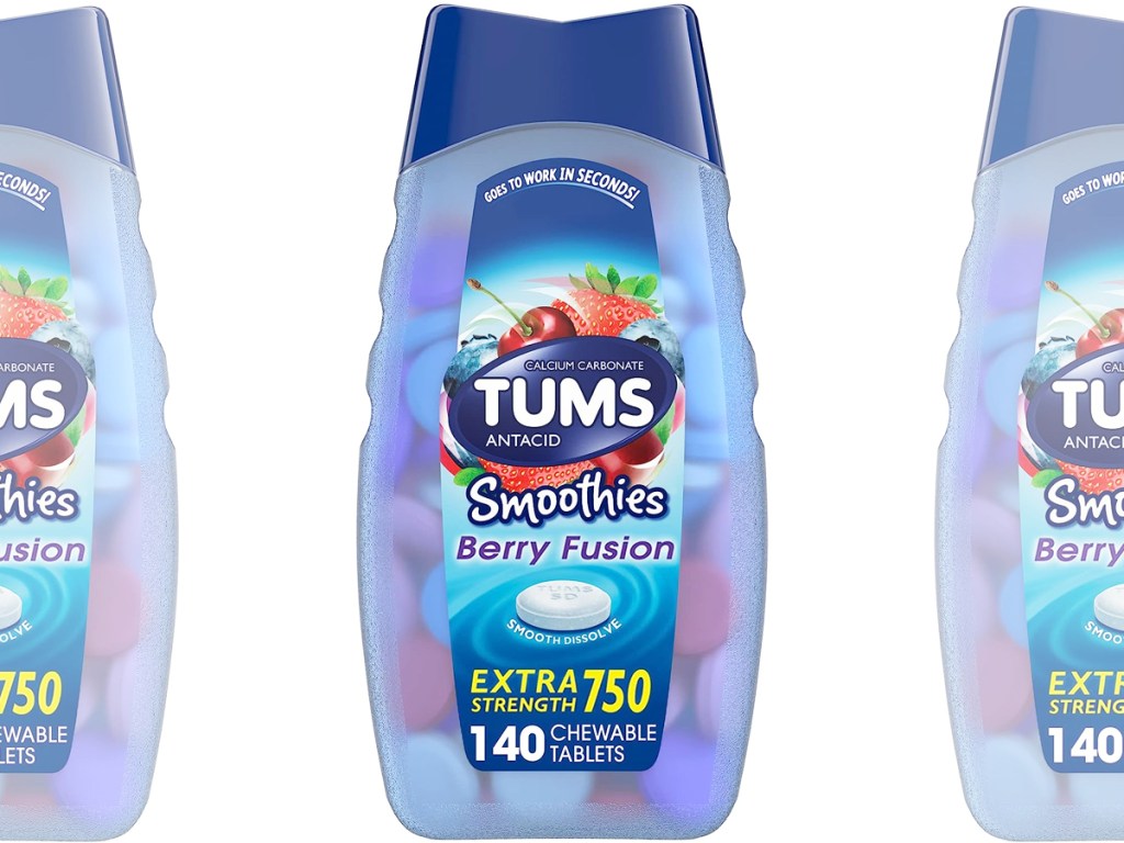 TUMS Smoothies Extra Strength Antacid Tablets 140-Count Bottle