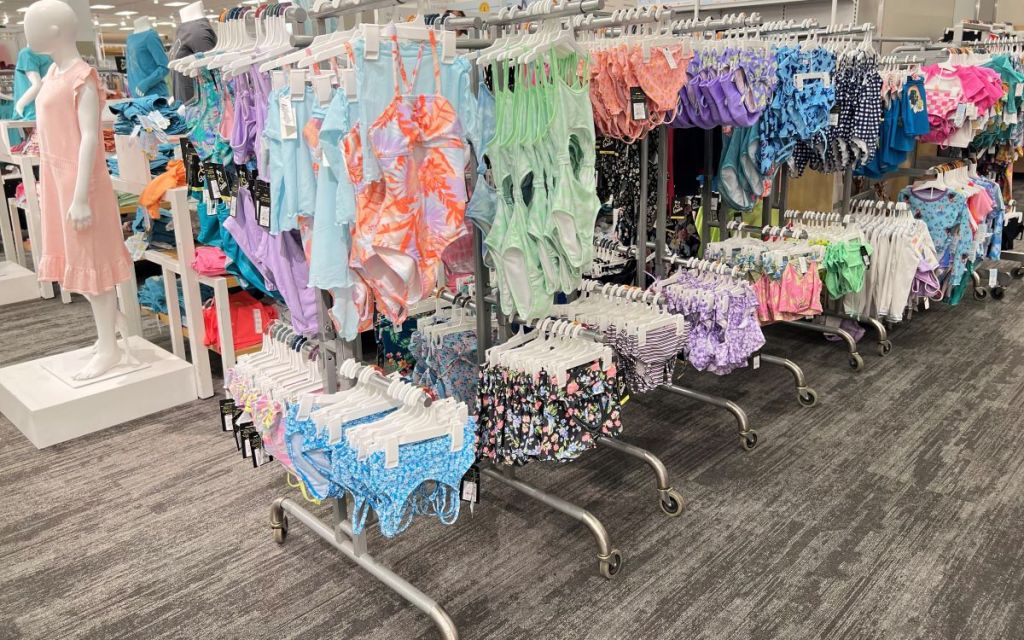 Display of swimwear at Target