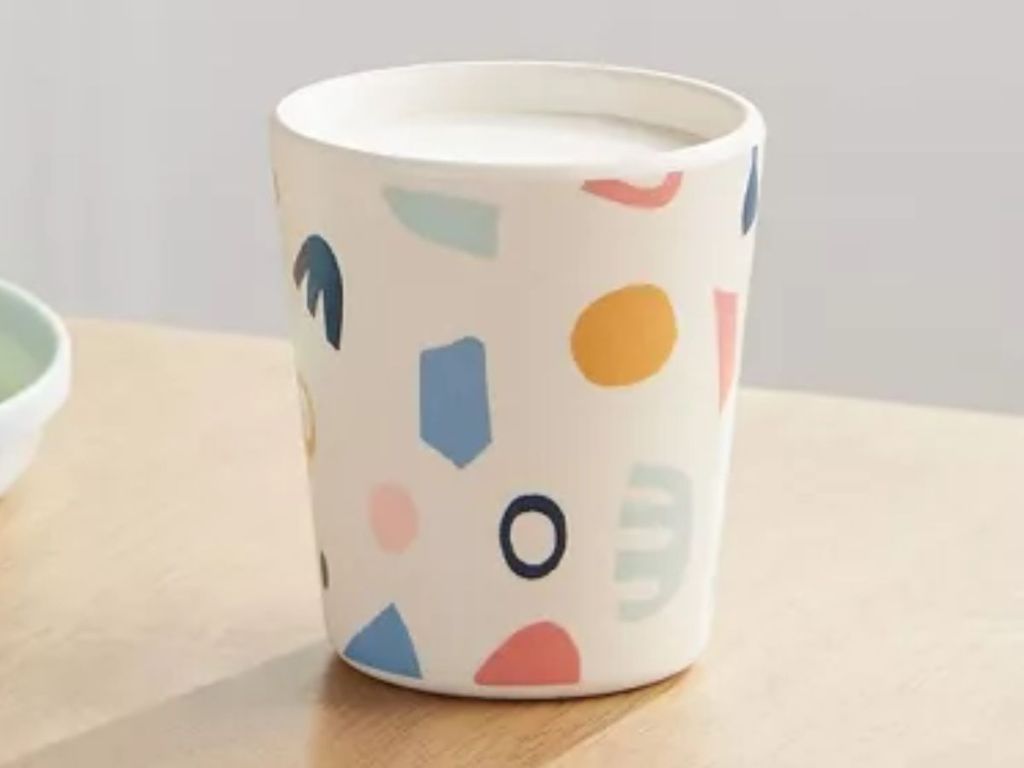 Target Pillowfort Bamboo Melamine Tumbler in Shapes design