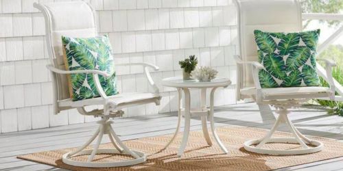 70% Off Home Depot Patio Furniture | 3-Piece Swivel Chair & Table Set Only $144 Shipped + So Much More