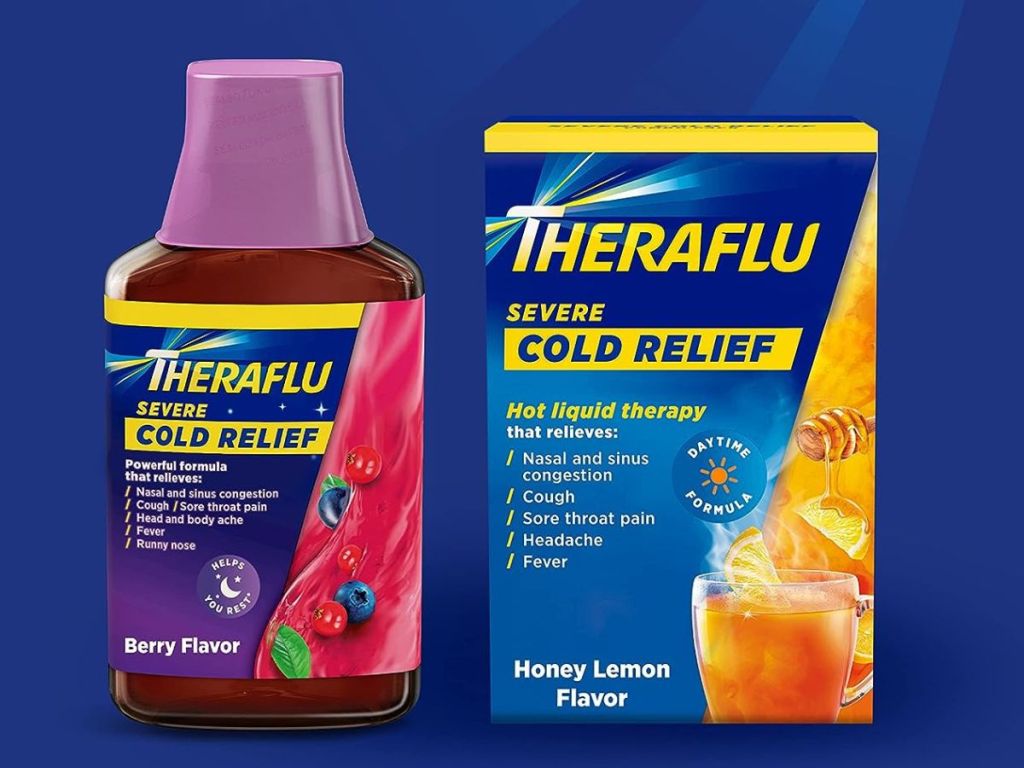 heraflu Combo Nighttime Severe Cold Relief Syrup 8.3oz + Daytime Sever Cold Relief Powder