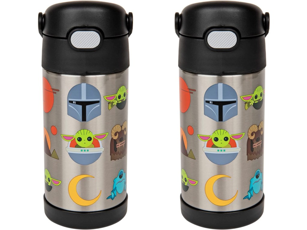 Thermos Funtainer Kids Character Straw Bottles in the mandalorian