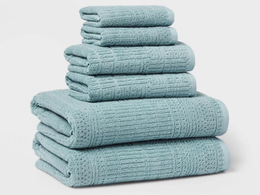 A set of aqua towels