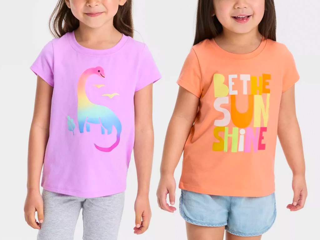 Cat & Jack Spring T-Shirts being worn by little girls