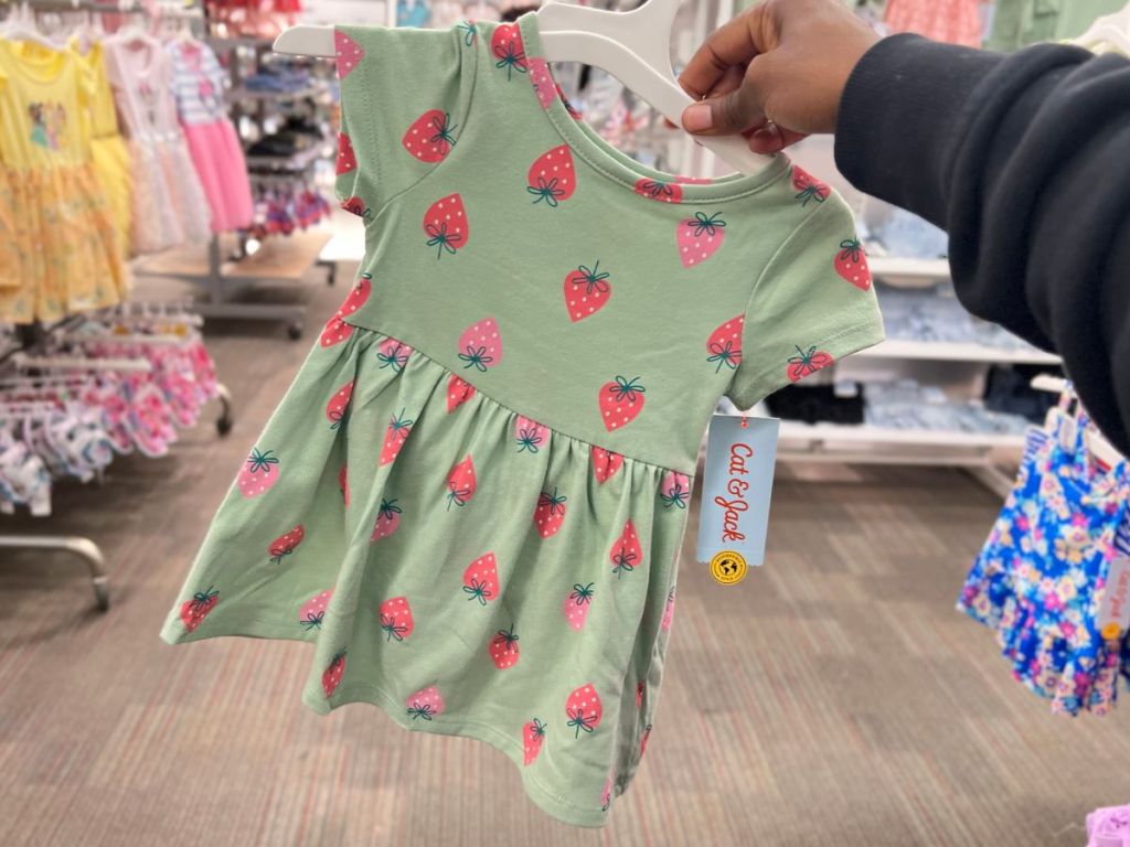 Toddler Girls' Strawberry Short Sleeve Dress