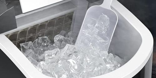 Portable Ice Cube Maker Just $64.99 Shipped on Amazon (Self-Cleaning & Makes Up to 33 LBS Per Day)