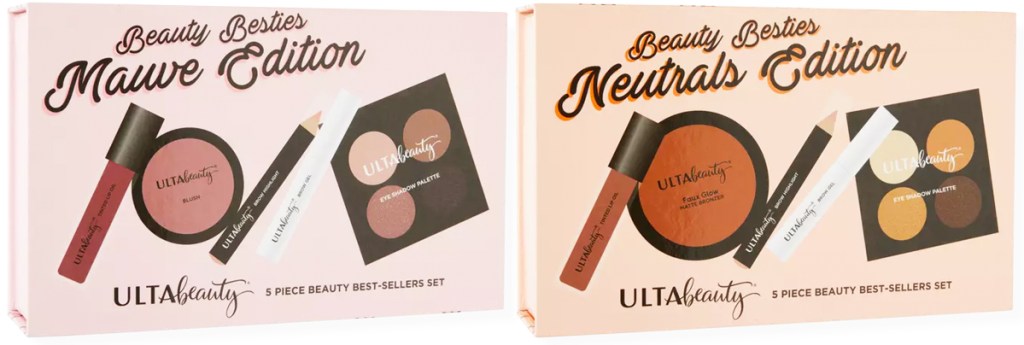 two boxes of ulta cosmetics 5-piece sets