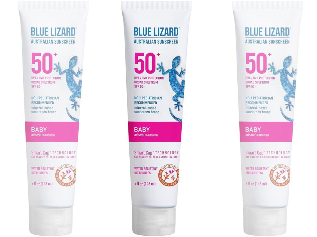 tubes of Blue Lizard Baby SPF 50 Sunscreen