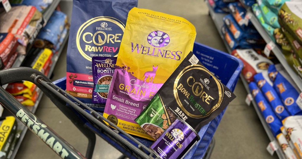 wellness pet foods in petsmart shopping cart