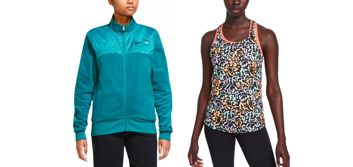 Women's Nike Sportswear Stardust Plush Track Jacket and Luxe tank