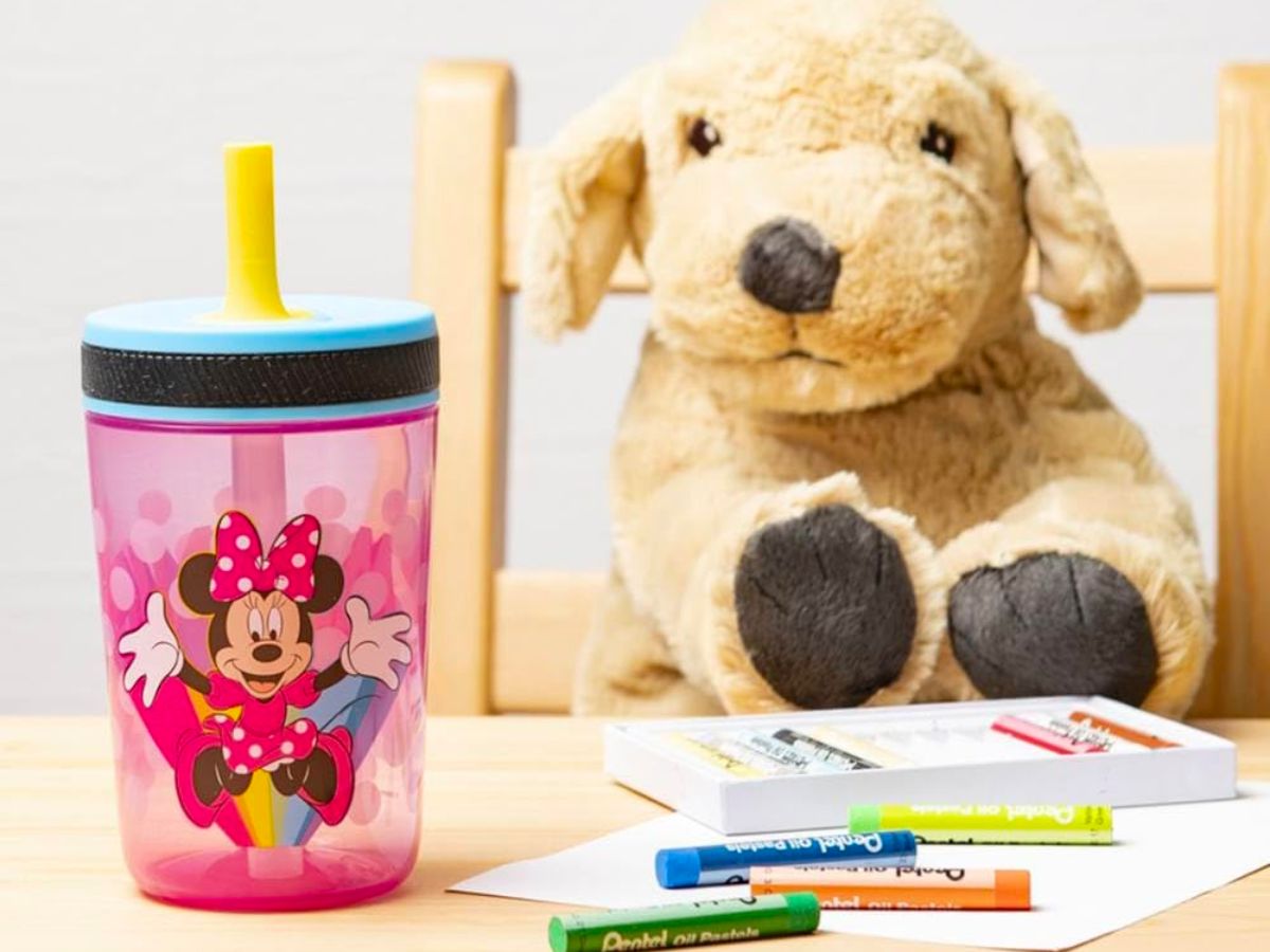Zak Designs Disney Minnie Mouse Kelso Tumbler on a table top