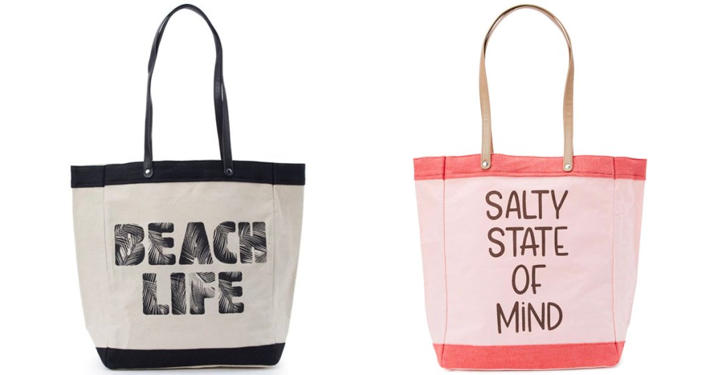 beach life and salty state of mind beach totes