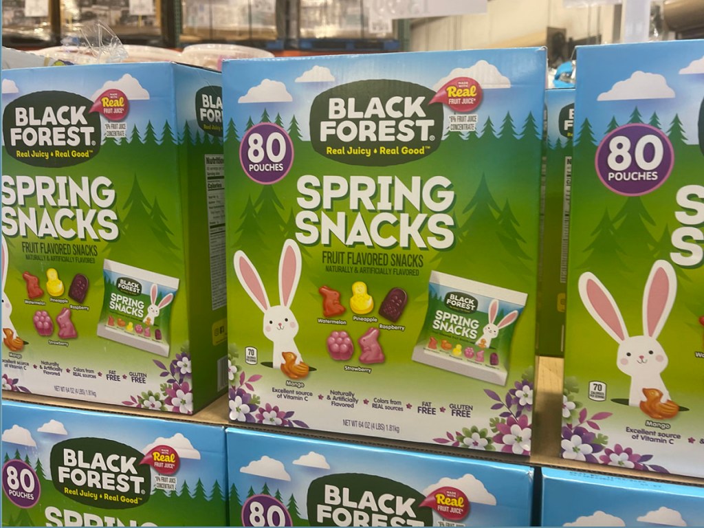 three boxes of black forest spring fruit snacks