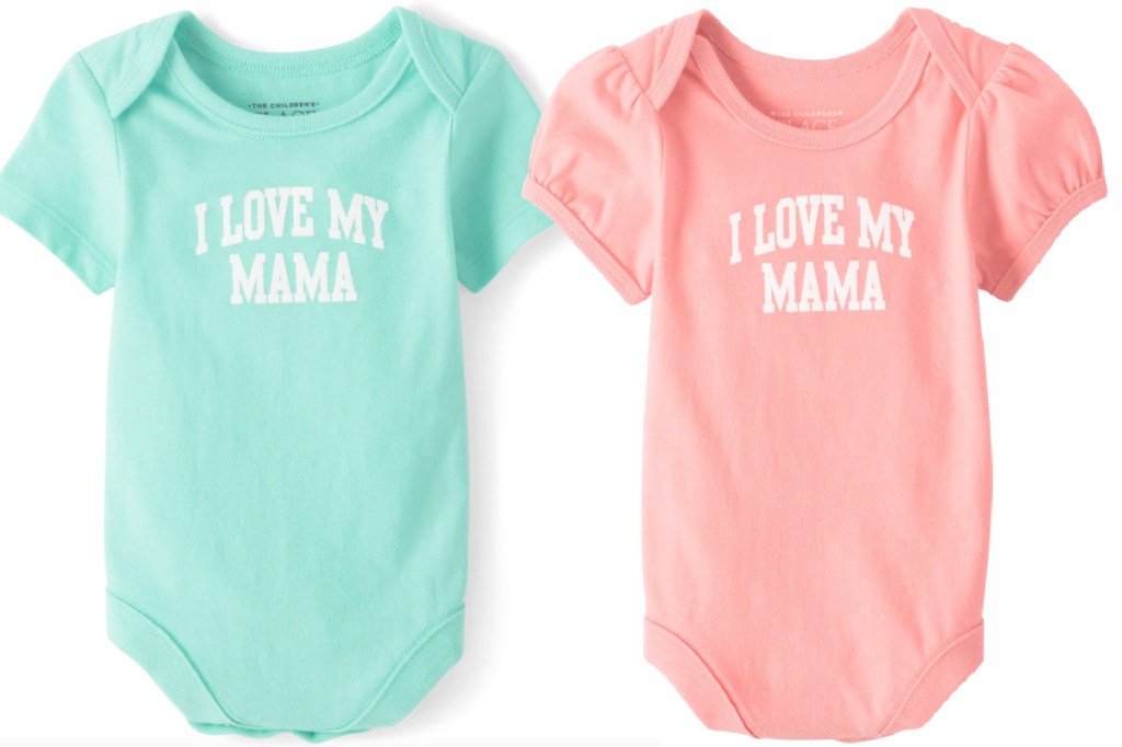 children's place I love my mama baby girl and boy shirts-2