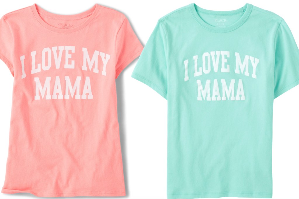 children's place I love my mama girl and boy shirts