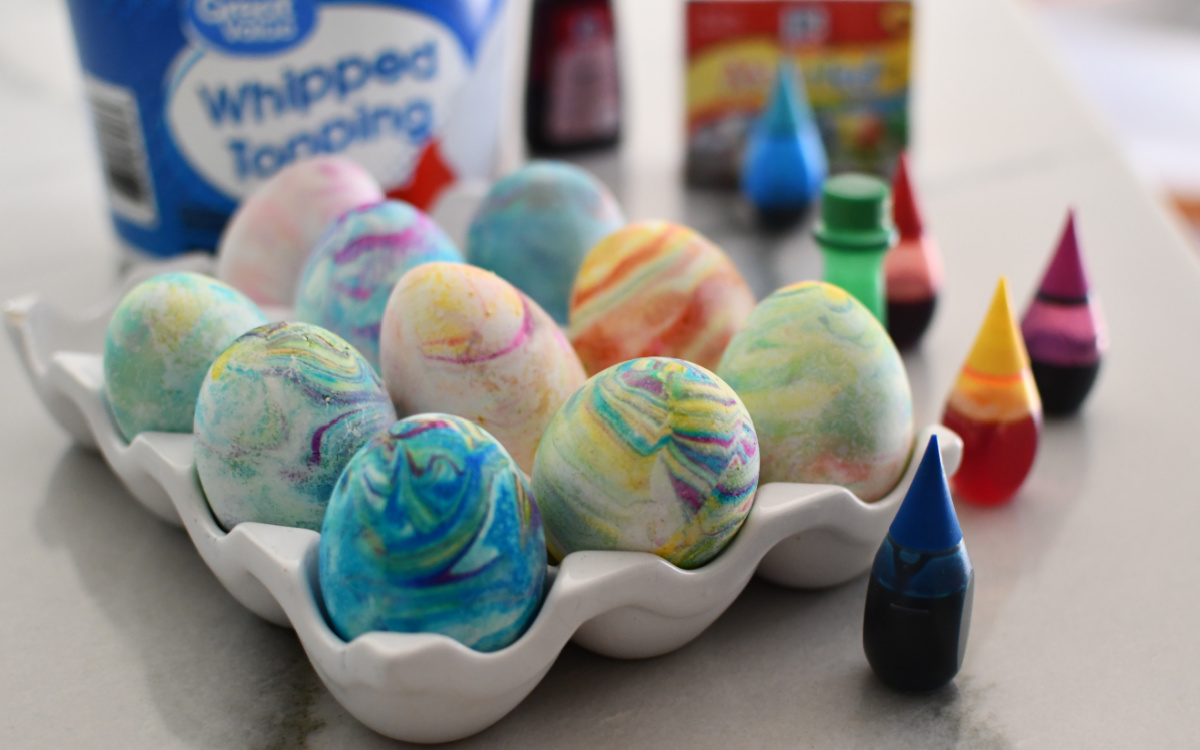 The Surprisingly Easy Way to Dye Easter Eggs with Whipped Cream!