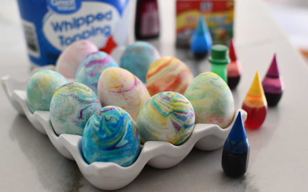 colored easter eggs with food coloring
