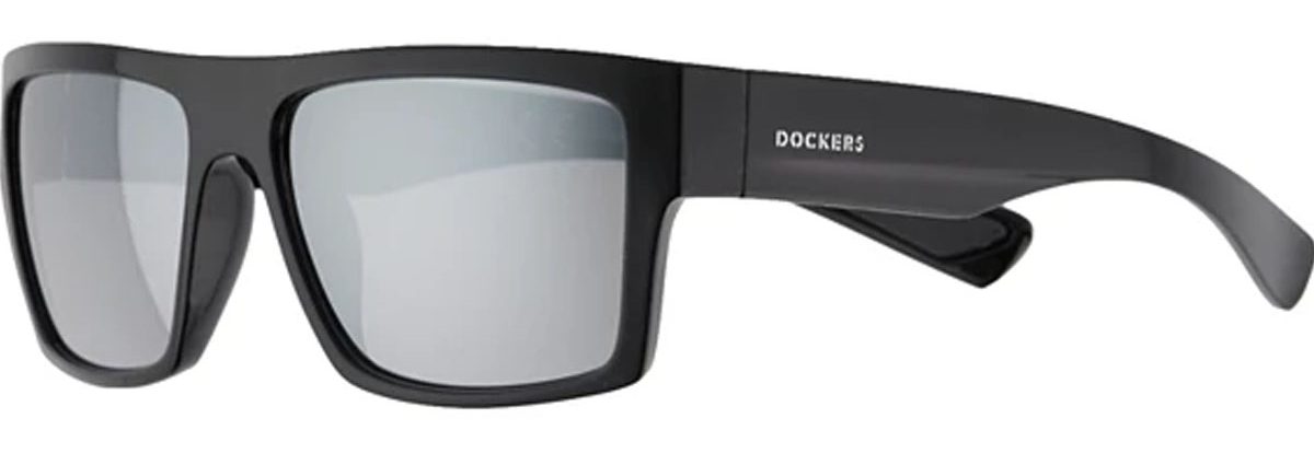 mens dockers shiny black glasses stock image