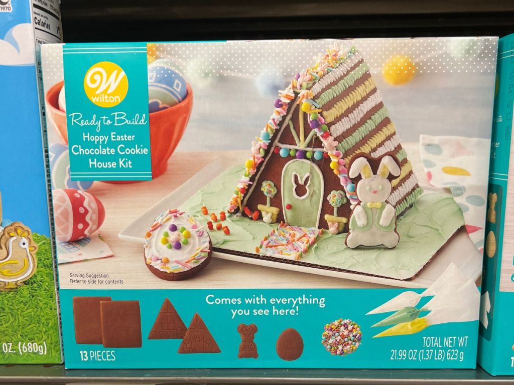 Wilton Ready to Build Happy Easter Chocolate Cookie House Kit 