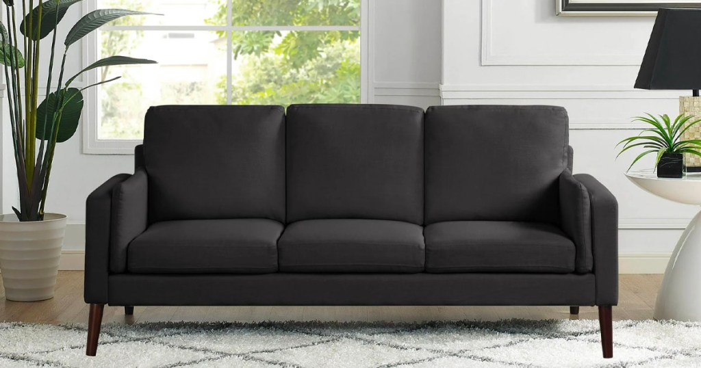 black elm oak sofa in living room