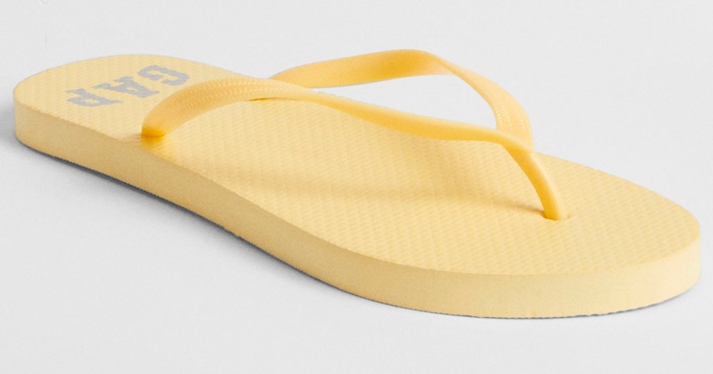 gap yellow flip flops
