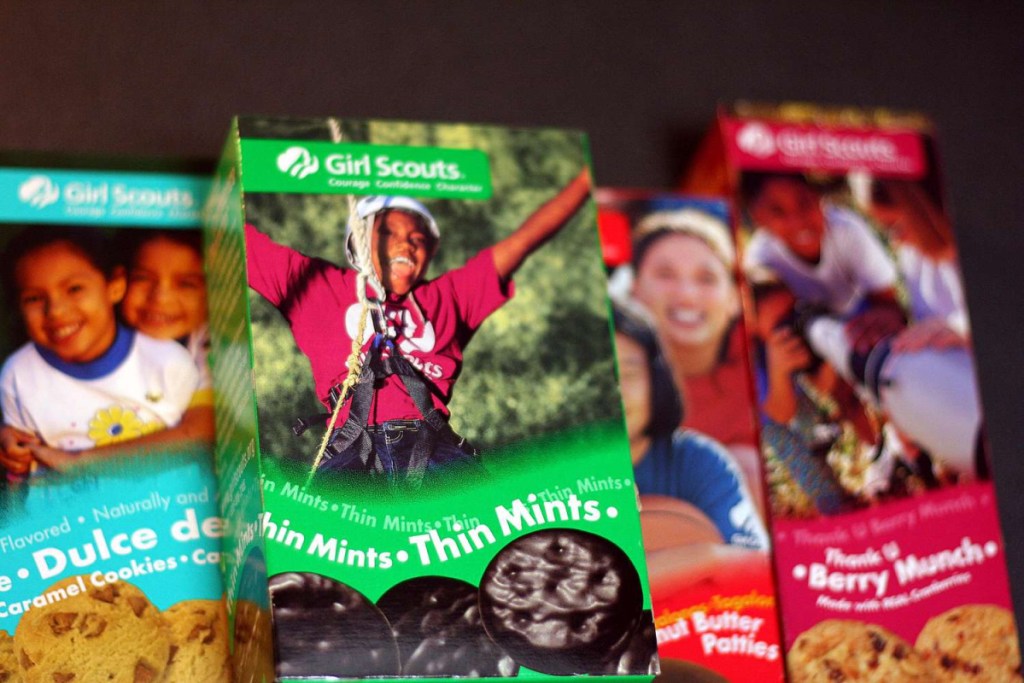 many boxes of girl scout cookies