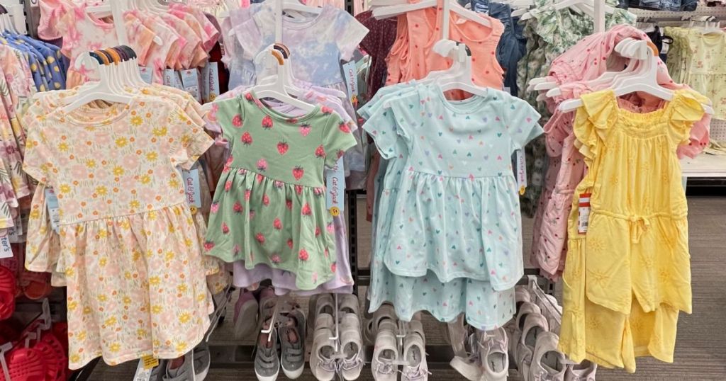 girls baby and toddler cat and jack dresses and rompers