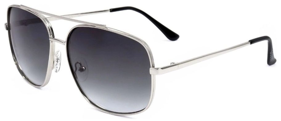 Guess Factory Men's Silver Pilot Sunglasses