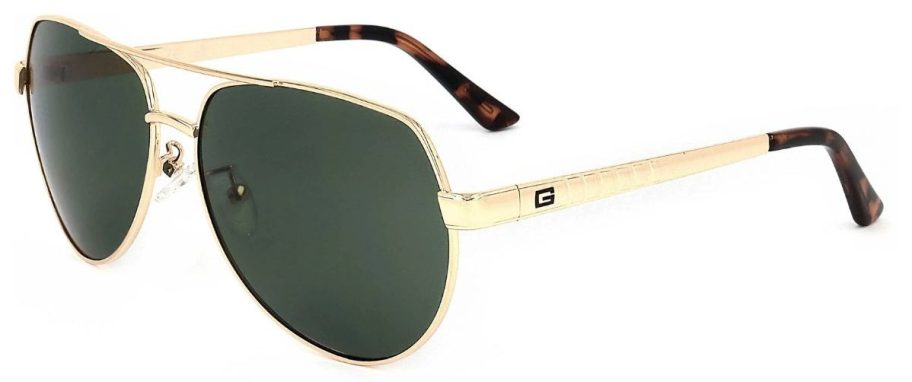 Guess Factory Men's Gold Aviator Sunglasses