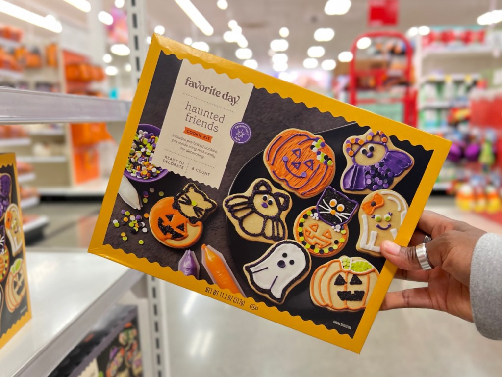 hand holding favorite day cookie kit from target