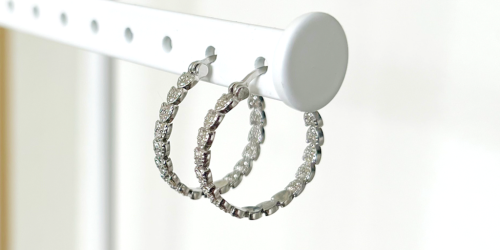 Diamond & Sterling Silver Hoop Earrings from $17.97 Shipped