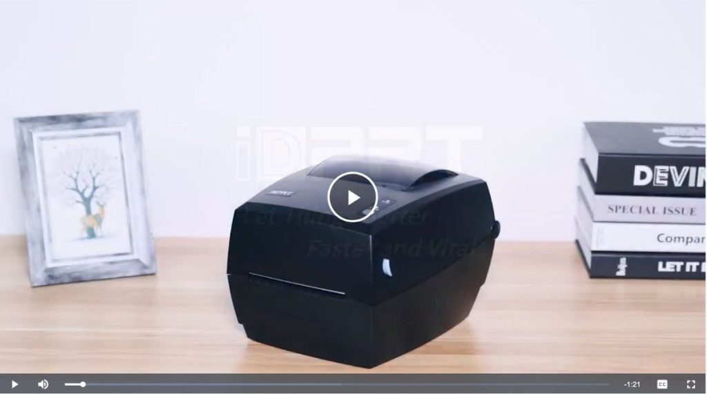 Screenshot of video clip from IDPRT Thermal Printer model SP420