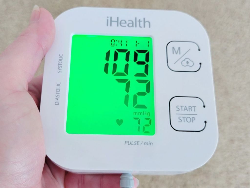 close up view of the iHealth Track Blood Pressure Monitor 