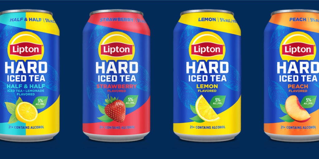4 lipton hard iced tea cans