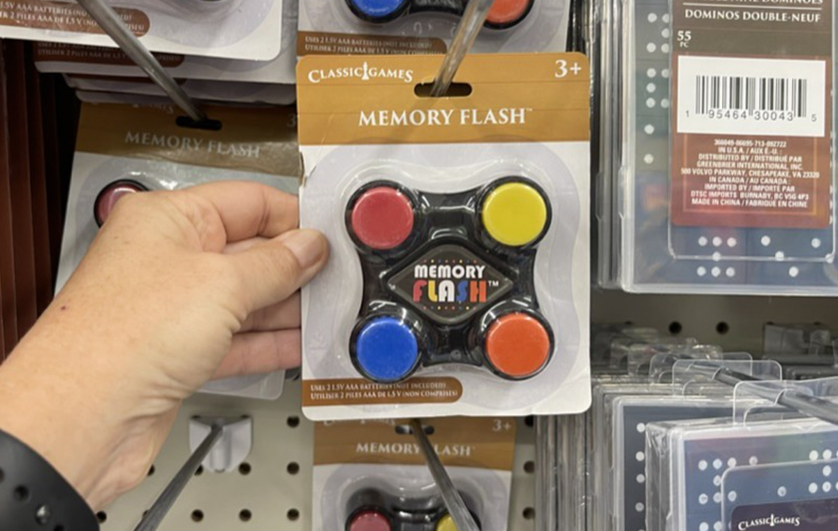 a memory flash next to other dollar tree toys