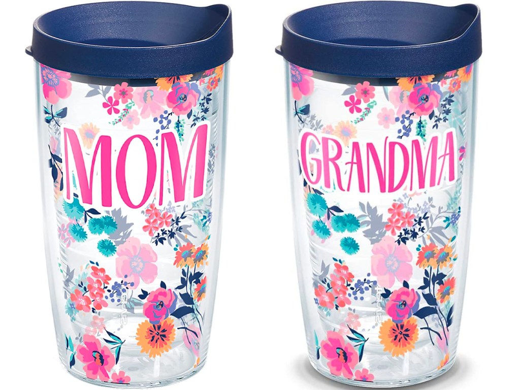 mom and grandma floral tervis tumblers
