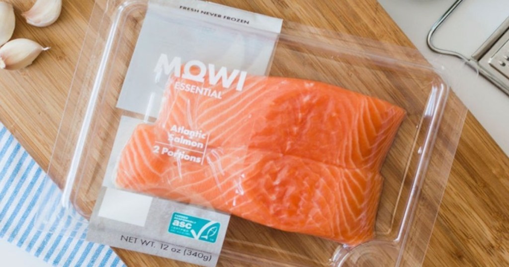 packaged salmon portions