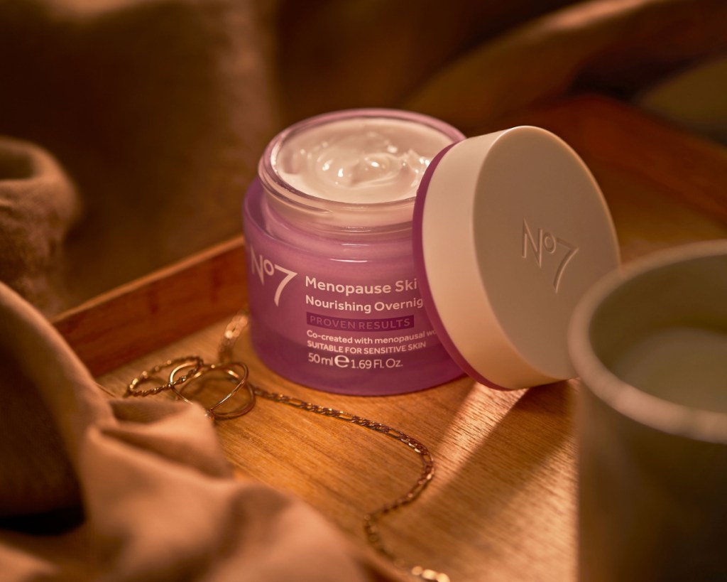 night cream jar with lid off